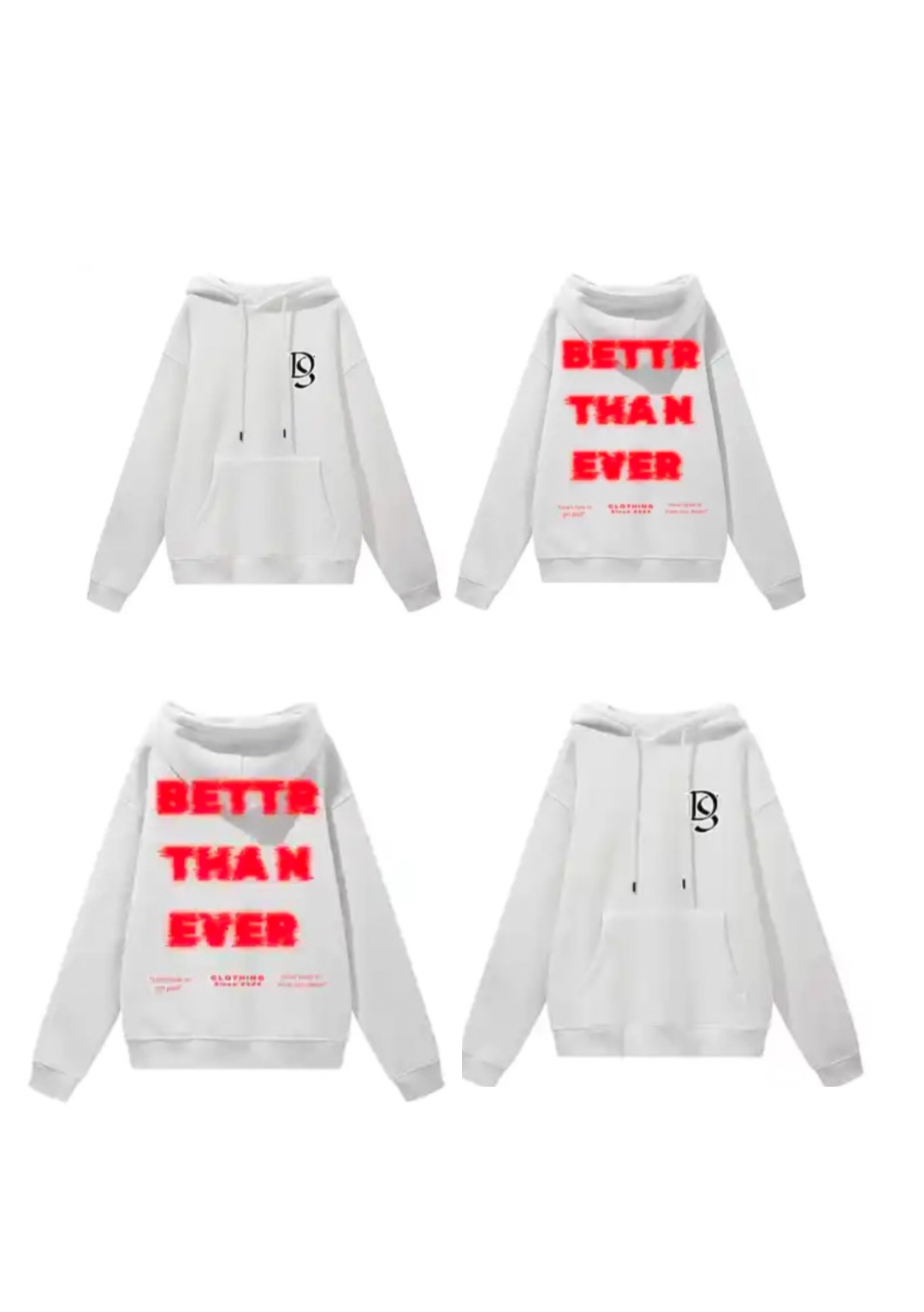 Better Than Ever Premium Comfort Fleece Hoodie. 100% Cotton.