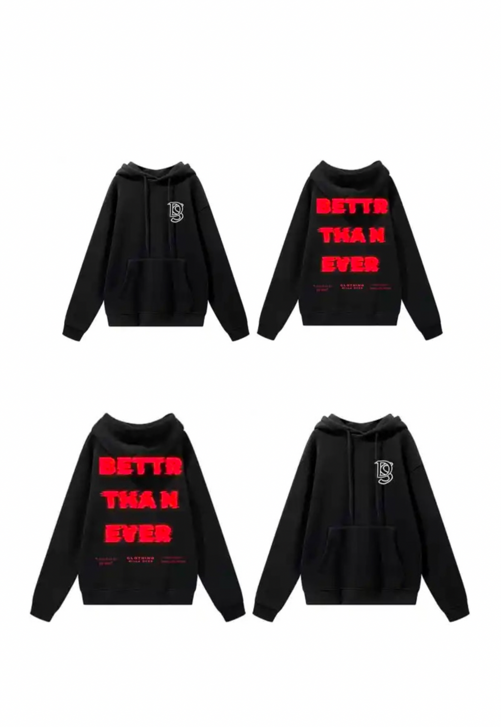 Better Than Ever Premium Comfort Fleece Hoodie. 100% Cotton.